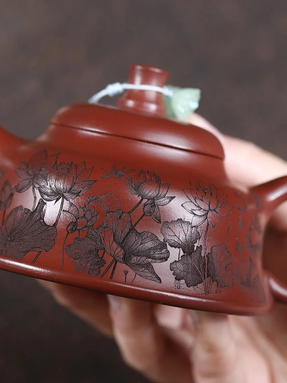 Yixing Zisha Teapot [Lotus Hat] (Long Xue Sha - 170ml)