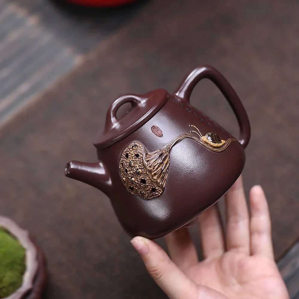 Teko Yixing Zisha [Lotus Pod Gao Shi Piao] (Zi Zhu Ni - 320ml)