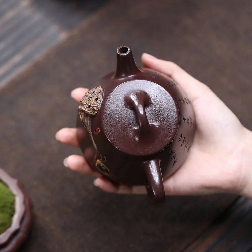 Teko Yixing Zisha [Lotus Pod Gao Shi Piao] (Zi Zhu Ni - 320ml)