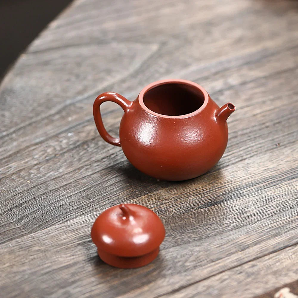 Yixing Zisha Teapot [Mini Eggplant Pot] (Wrinkled Skin Zhu Ni - 100ml)