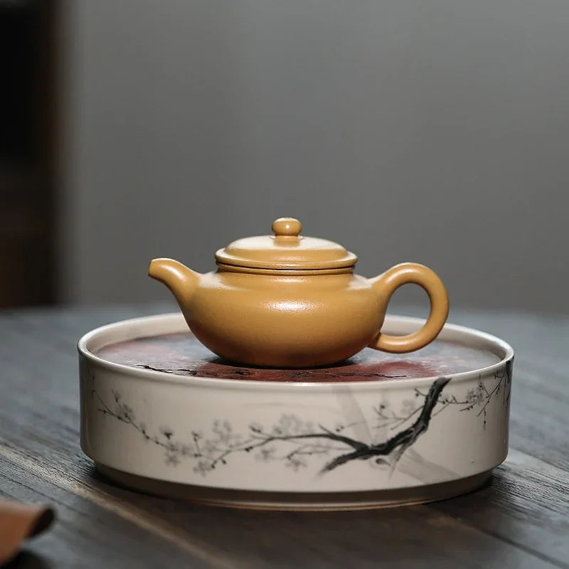 宜兴紫砂茶壶[小品仿古壶] (黄金朱泥- 100ml)