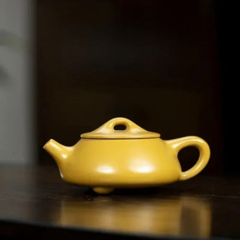 Théière Yixing Zisha [Mini Jingzhou Shi Piao] (Huangjin Zhu Ni - 100ml)