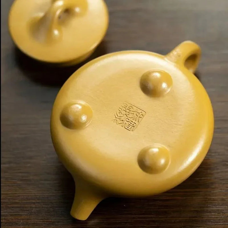 Théière Yixing Zisha [Mini Jingzhou Shi Piao] (Huangjin Zhu Ni - 100ml)