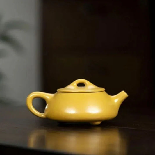 Yixing Zisha Teapot [Mini Jingzhou Shi Piao] (Huangjin Zhu Ni - 100ml)