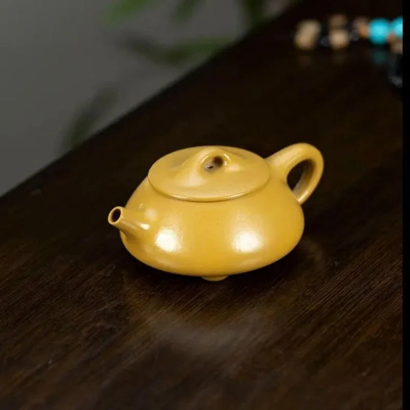 Théière Yixing Zisha [Mini Jingzhou Shi Piao] (Huangjin Zhu Ni - 100ml)