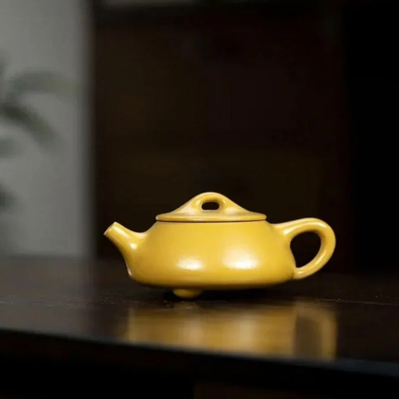 Théière Yixing Zisha [Mini Jingzhou Shi Piao] (Huangjin Zhu Ni - 100ml)