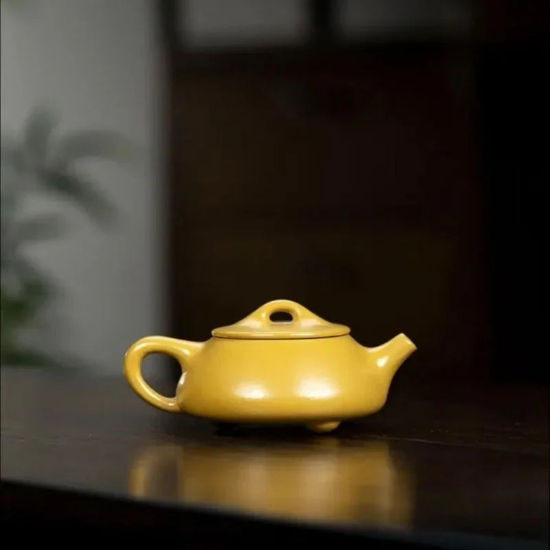 Théière Yixing Zisha [Mini Jingzhou Shi Piao] (Huangjin Zhu Ni - 100ml)