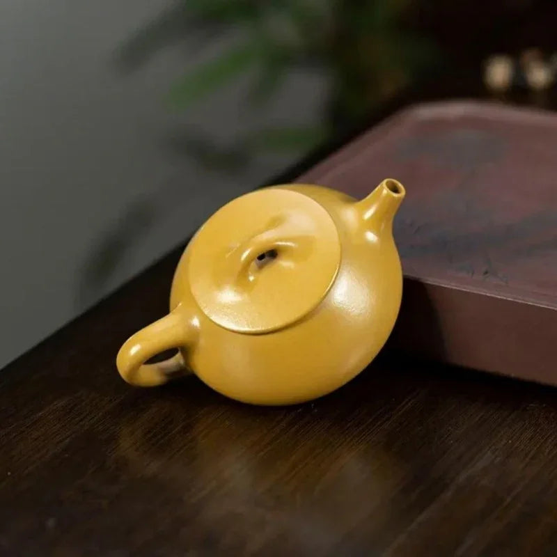 Théière Yixing Zisha [Mini Jingzhou Shi Piao] (Huangjin Zhu Ni - 100ml)