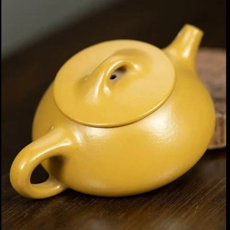 Théière Yixing Zisha [Mini Jingzhou Shi Piao] (Huangjin Zhu Ni - 100ml)