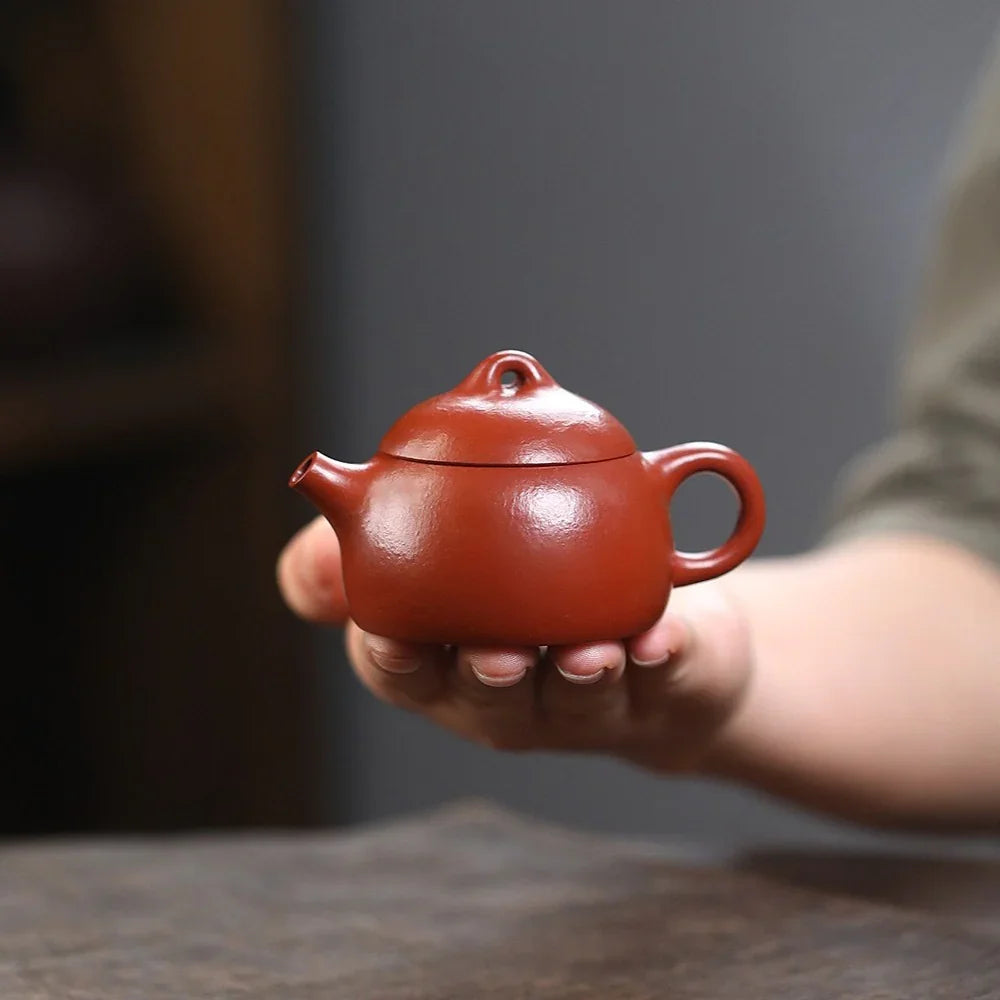 Yixing Zisha Teapot [Mini Qin Quan] (Wrinkled Skin Zhu Ni - 50ml)