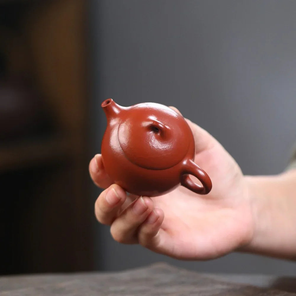 Yixing Zisha Teapot [Mini Qin Quan] (Wrinkled Skin Zhu Ni - 50ml)