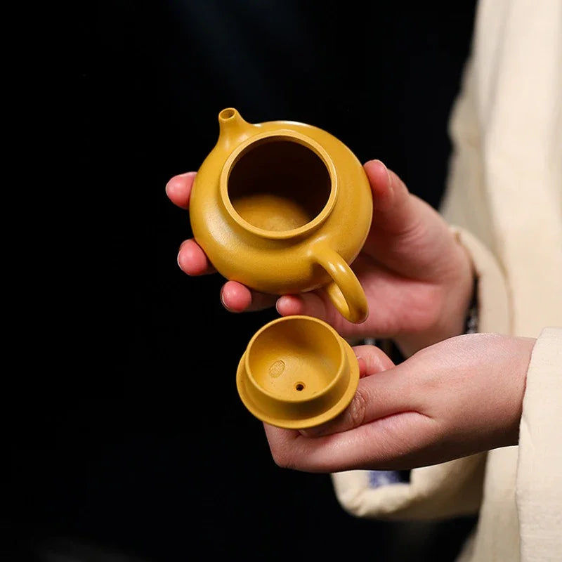 Teko Zisha Yixing [Mini Rong Tian Pot] (Huangjin Zhn Ni - 120ml)