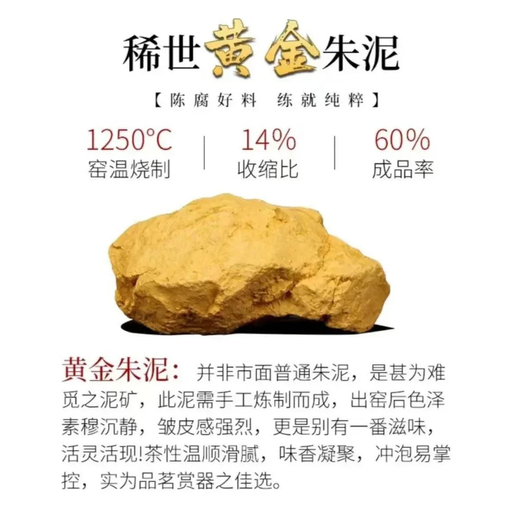 Théière Yixing Zisha [Pot Mini Shui Ping] (Huangjin Zhu Ni - 120ml)