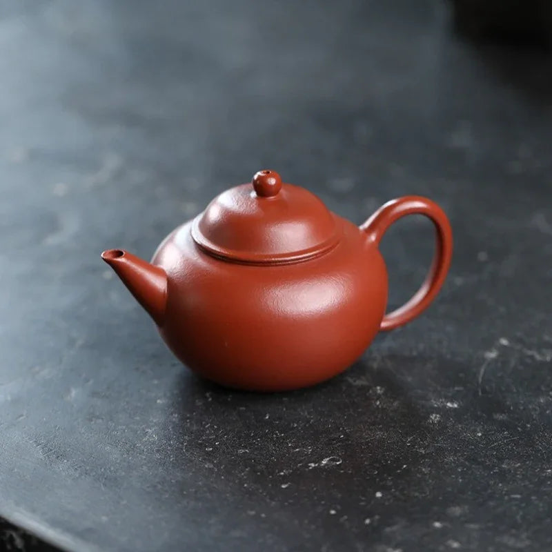 宜兴紫砂茶壶[小品水平壶] (朱泥- 130ml)