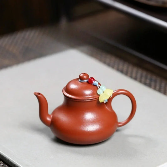 Teko Yixing Zisha [Mini Si Ting] (Tanah Liat Zhu Ni Berkerut - 100ml)