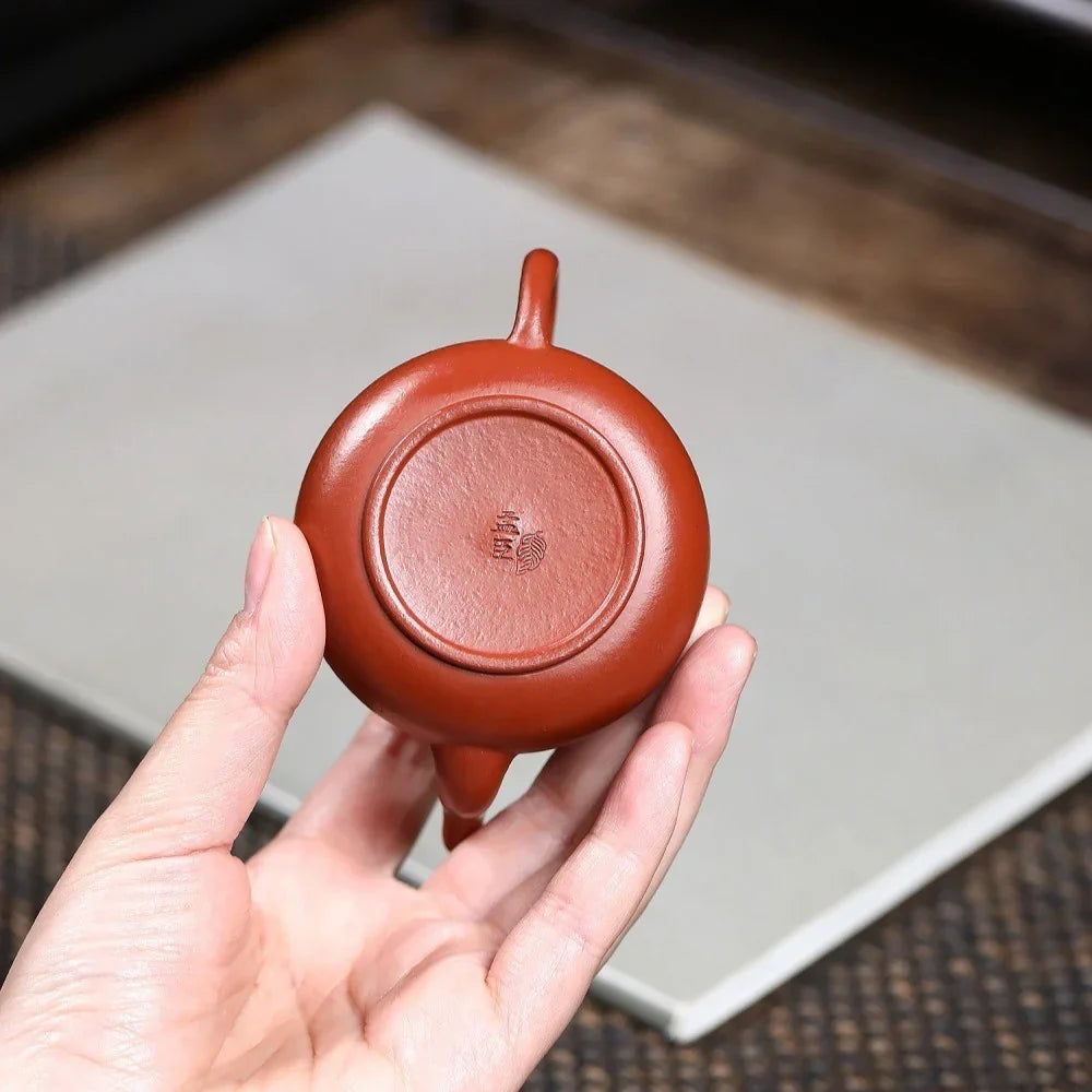 Yixing Zisha Teapot [Mini Si Ting] (Wrinkled Skin Zhu Ni - 100ml)