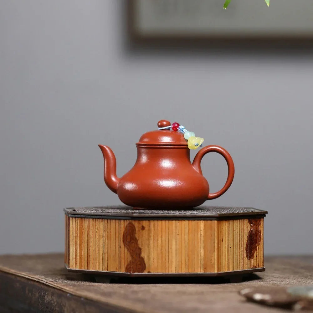Yixing Zisha Teapot [Mini Si Ting] (Wrinkled Skin Zhu Ni - 100ml)