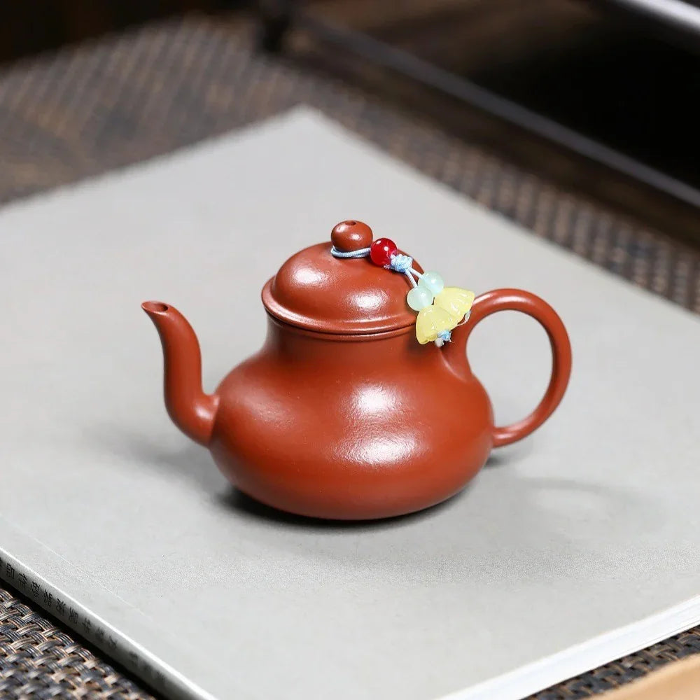 Yixing Zisha Teapot [Mini Si Ting] (Wrinkled Skin Zhu Ni - 100ml)