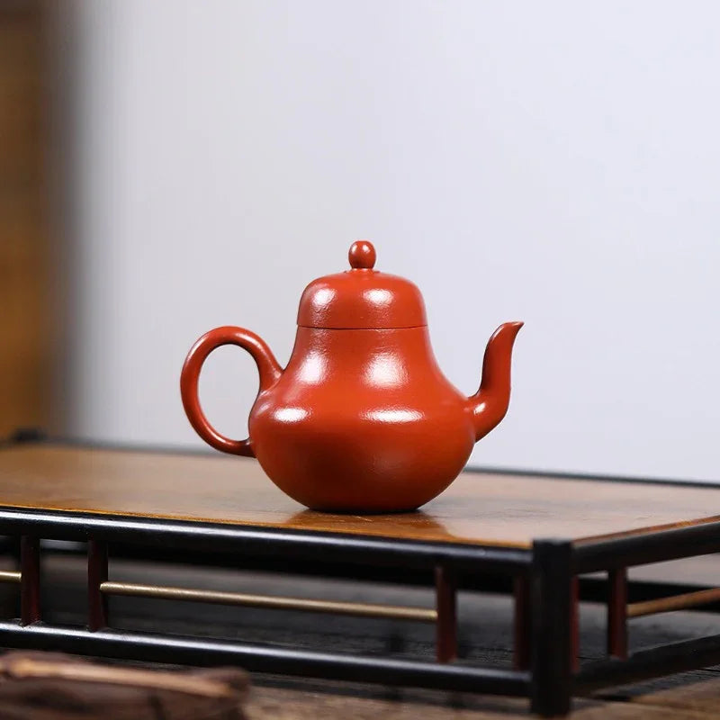 Yixing Zisha Teapot [Si Ting] (Wrinkled Skin Zhu Ni - 120ml) - YIQIN TEA HOUSE | yiqinteahouse.com | <200ml, teapot, teaware, zisha teapot