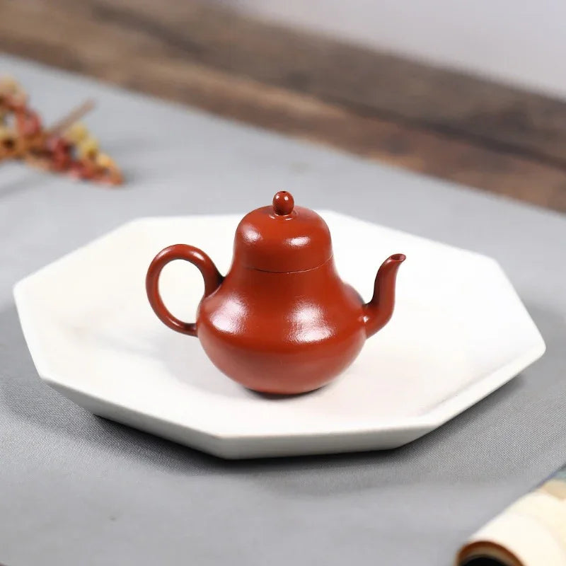 Yixing Zisha Teapot [Si Ting] (Wrinkled Skin Zhu Ni - 120ml) - YIQIN TEA HOUSE | yiqinteahouse.com | <200ml, teapot, teaware, zisha teapot