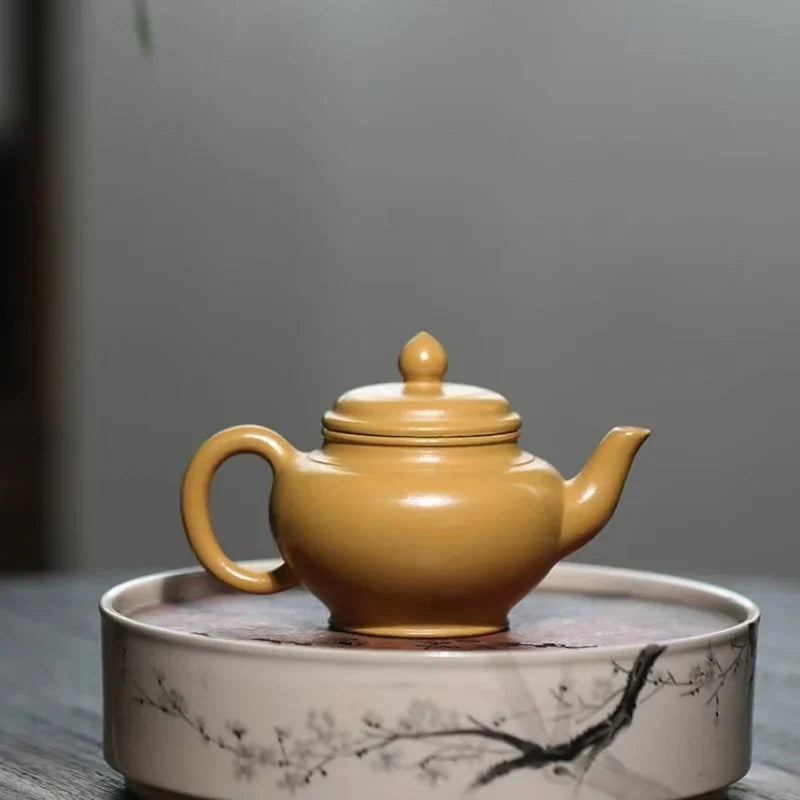 Théière Yixing Zisha [Mini Pot Xiao Ying] (Huangjin Zhu Ni - 110 ml)
