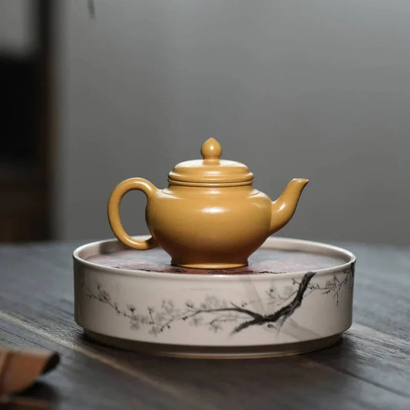 Théière Yixing Zisha [Mini Pot Xiao Ying] (Huangjin Zhu Ni - 110 ml)