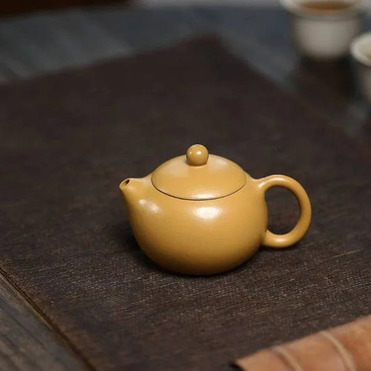 Yixing Zisha Teapot [Mini Xishi Pot] (Huangjin Zhu Ni - 100ml)