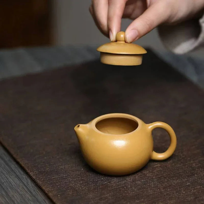 Teko Zisha Yixing [Mini Xishi Pot] (Huangjin Zhu Ni - 100ml)