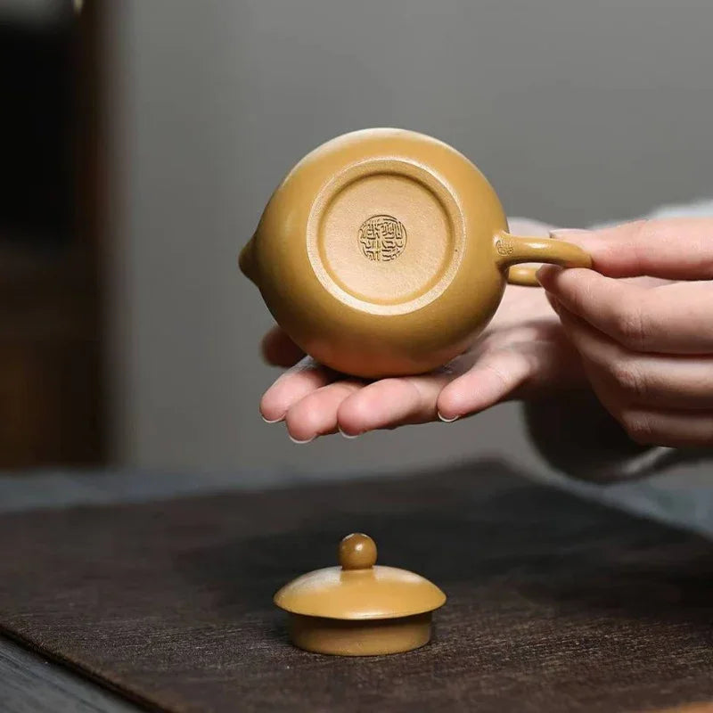 Teko Zisha Yixing [Mini Xishi Pot] (Huangjin Zhu Ni - 100ml)