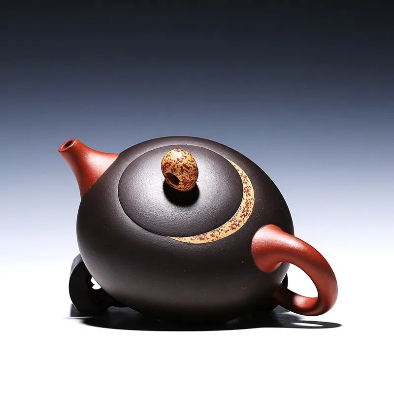 Yixing Zisha Teapot [Moon Xishi] (Hei Ni/Jiao Ni - 330ml) - YIQIN TEA HOUSE | yiqinteahouse.com | >300ml, new arrival, teapot, teaware, zisha teapot