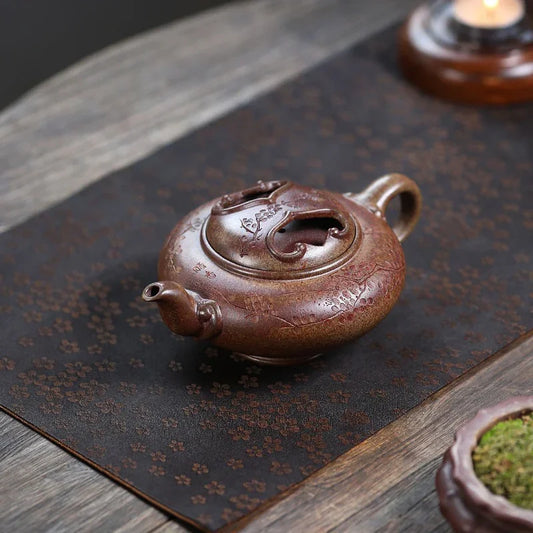 Teko Zisha Yixing [Niu Gai An Xiang] (Pembakaran Kayu Api Duan Ni - 300ml)