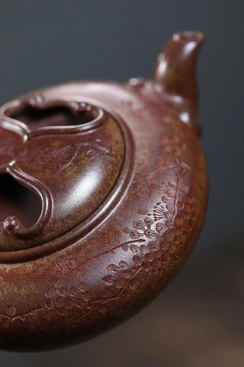 Teko Zisha Yixing [Niu Gai An Xiang] (Pembakaran Kayu Api Duan Ni - 300ml)