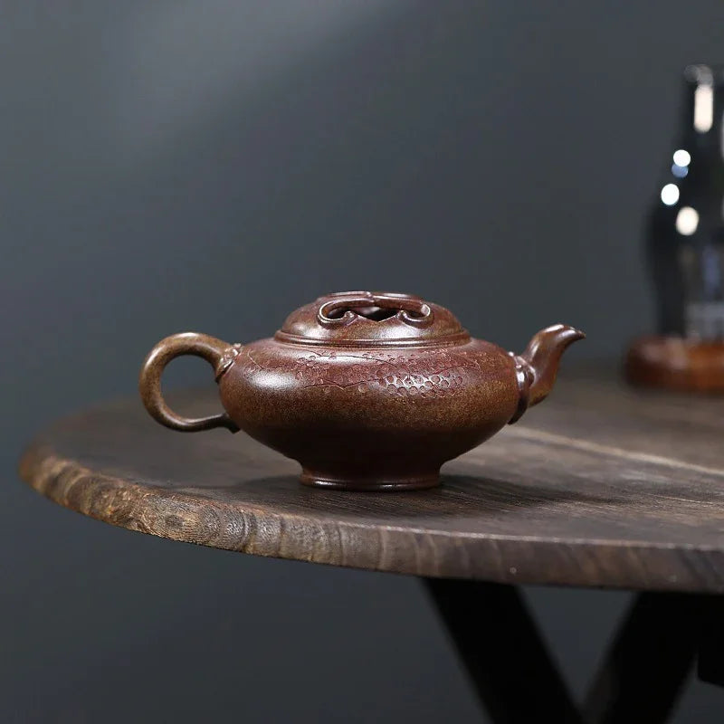 Teko Zisha Yixing [Niu Gai An Xiang] (Pembakaran Kayu Api Duan Ni - 300ml)