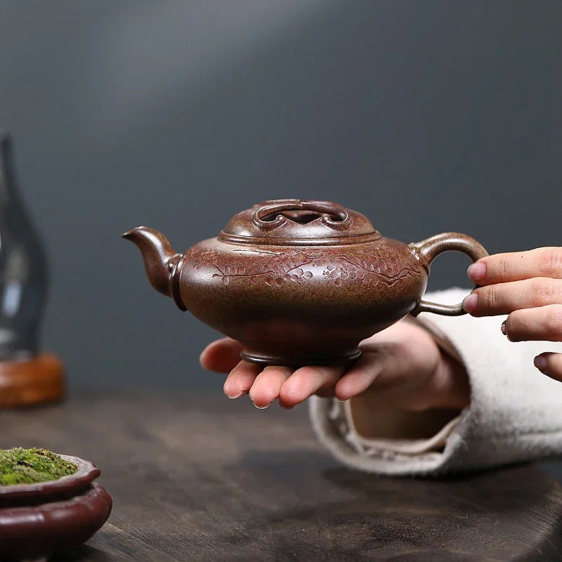Teko Zisha Yixing [Niu Gai An Xiang] (Pembakaran Kayu Api Duan Ni - 300ml)