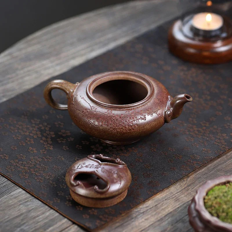 Teko Zisha Yixing [Niu Gai An Xiang] (Pembakaran Kayu Api Duan Ni - 300ml)