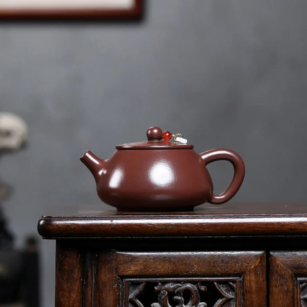 Théière Yixing Zisha [Ping Gai Shi Piao] (Zi Zhu Ni - 250 ml)