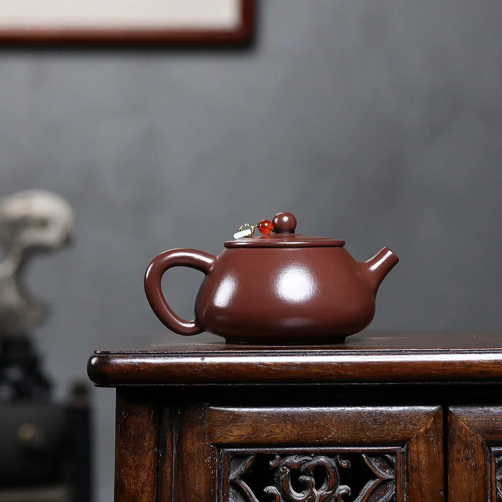 Théière Yixing Zisha [Ping Gai Shi Piao] (Zi Zhu Ni - 250 ml)
