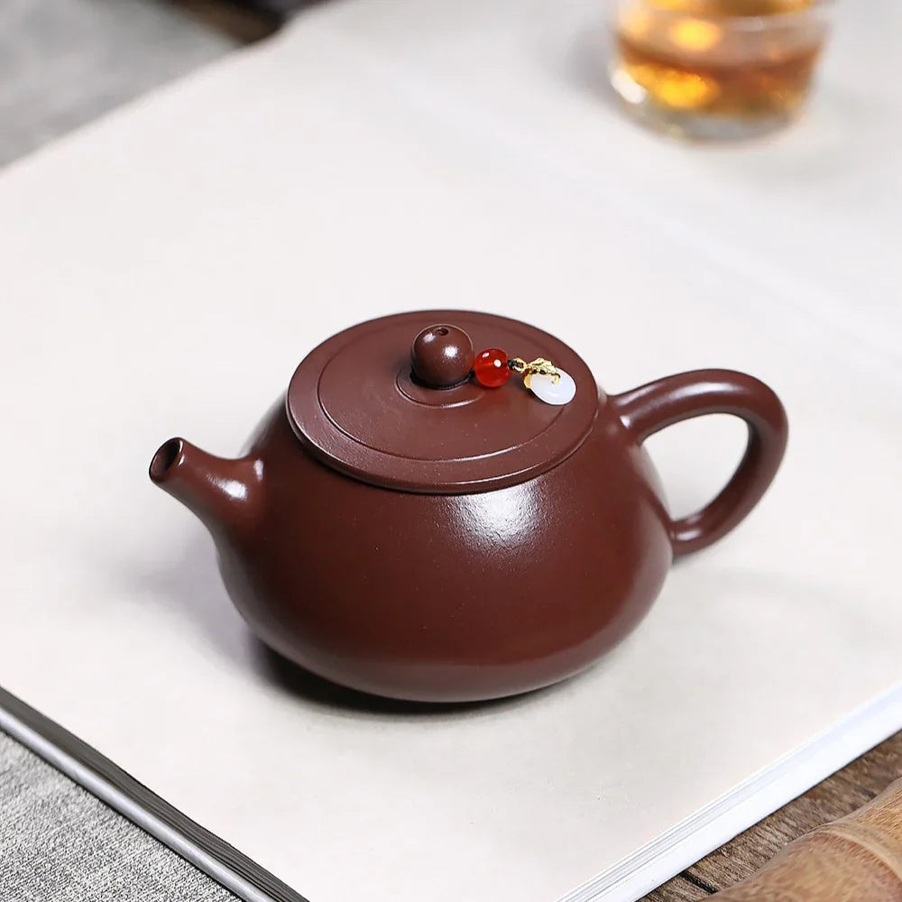Théière Yixing Zisha [Ping Gai Shi Piao] (Zi Zhu Ni - 250 ml)