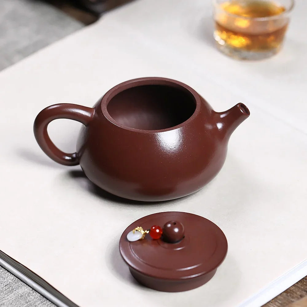 Théière Yixing Zisha [Ping Gai Shi Piao] (Zi Zhu Ni - 250 ml)