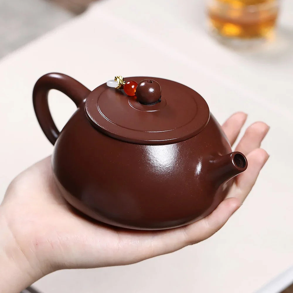 Théière Yixing Zisha [Ping Gai Shi Piao] (Zi Zhu Ni - 250 ml)