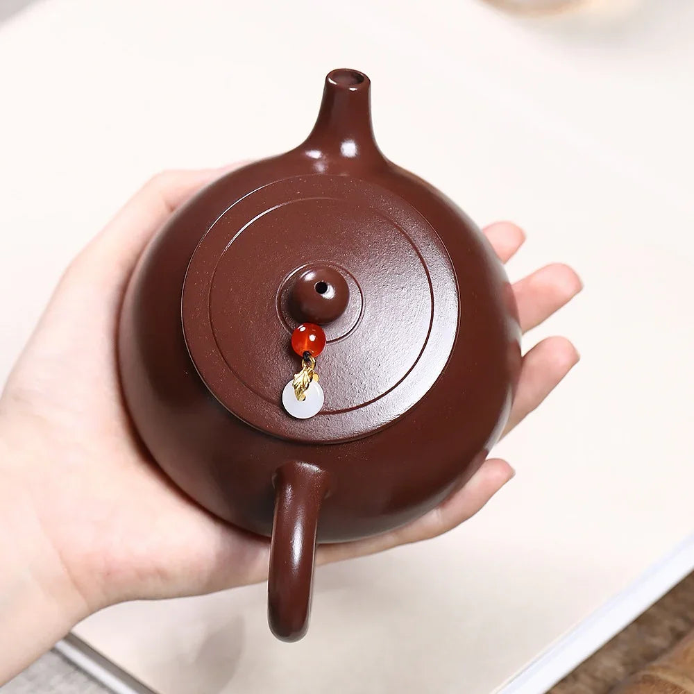 Théière Yixing Zisha [Ping Gai Shi Piao] (Zi Zhu Ni - 250 ml)