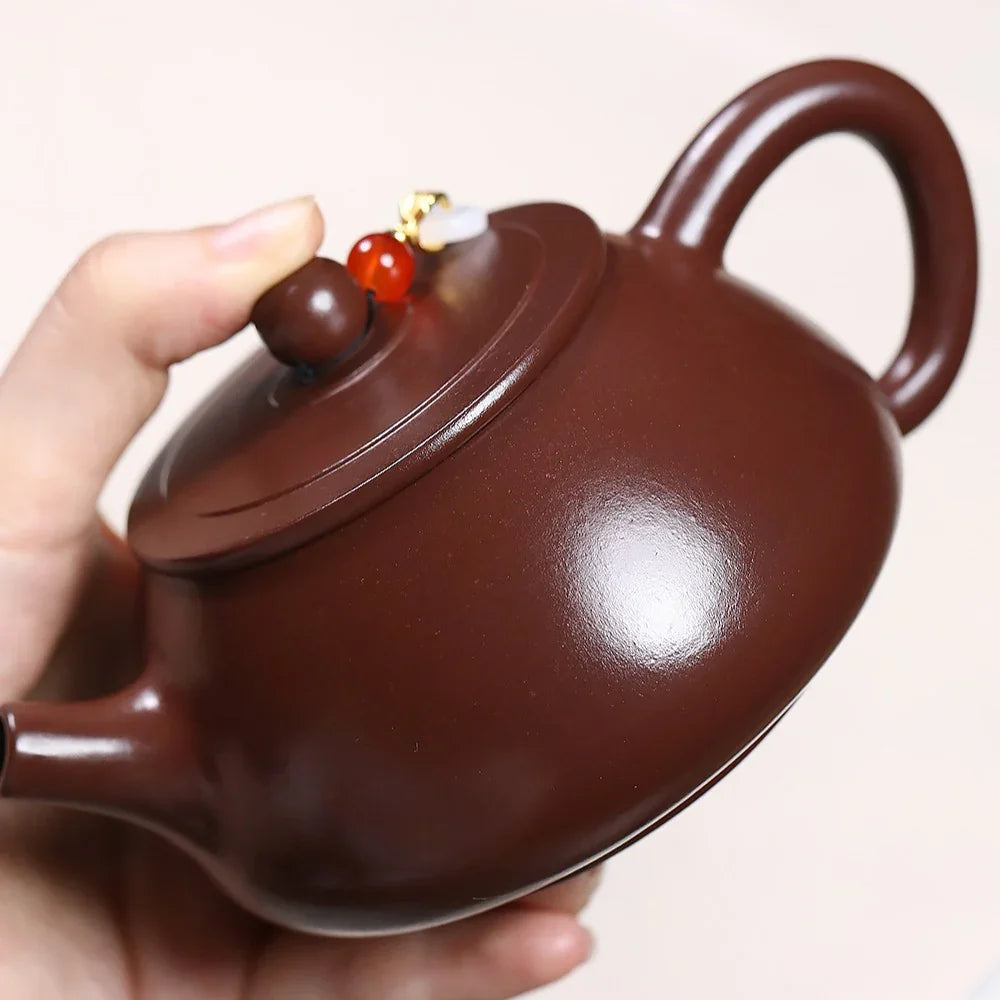Théière Yixing Zisha [Ping Gai Shi Piao] (Zi Zhu Ni - 250 ml)