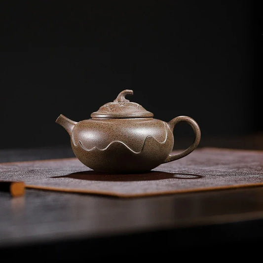 Yixing Zisha Teapot [Ping Ting Pot] (Long Bei Qing Firewood Fired - 190ml)