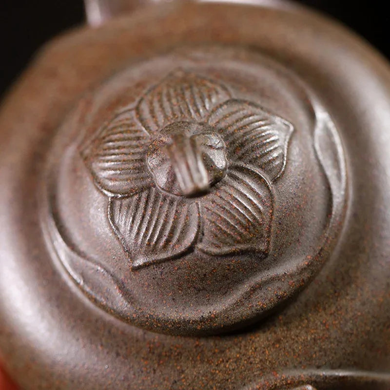 Teko Zisha Yixing [Ping Ting Pot] (Long Bei Qing Dibakar Kayu Api - 190ml)