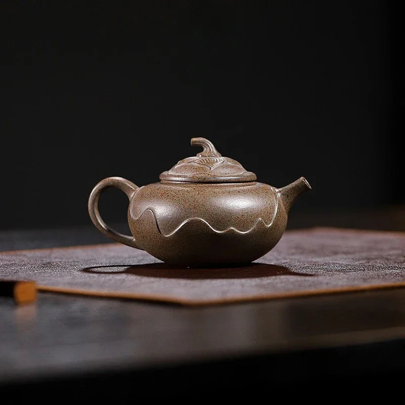 Teko Zisha Yixing [Ping Ting Pot] (Long Bei Qing Dibakar Kayu Api - 190ml)