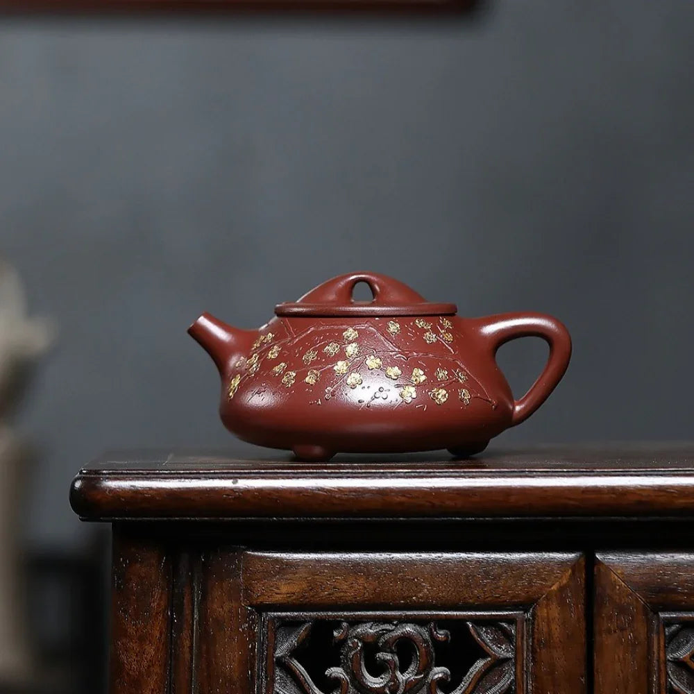 Théière Yixing Zisha [Fleur de prunier Jingzhou Shi Piao] (Hong Pi Long - 310 ml)
