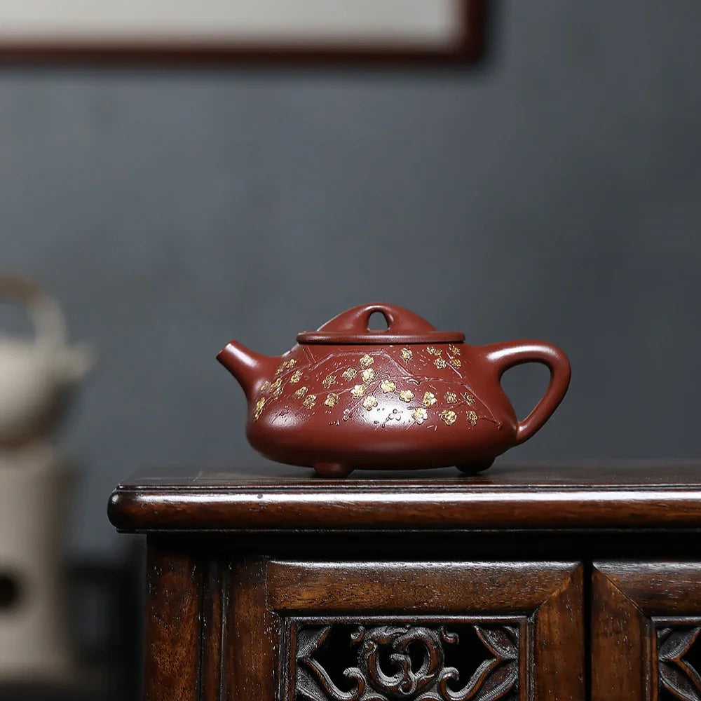 Théière Yixing Zisha [Fleur de prunier Jingzhou Shi Piao] (Hong Pi Long - 310 ml)