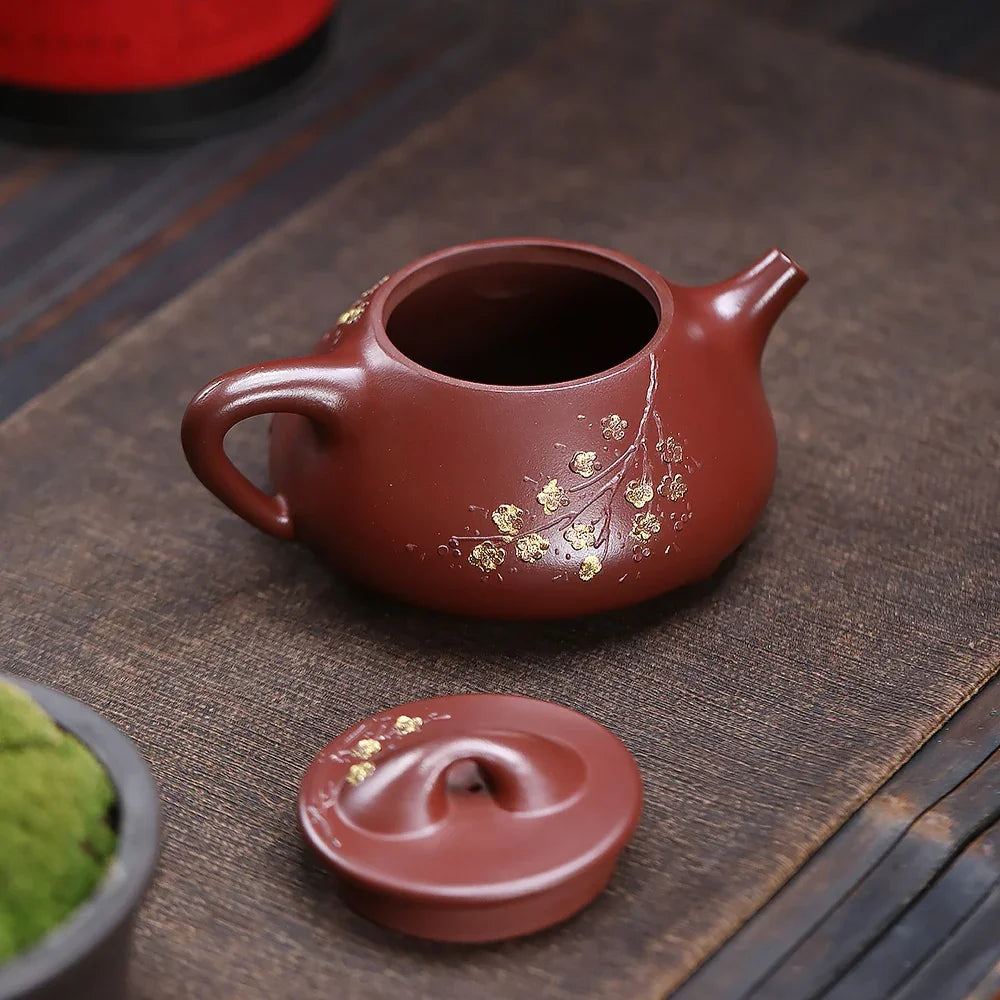 Théière Yixing Zisha [Fleur de prunier Jingzhou Shi Piao] (Hong Pi Long - 310 ml)