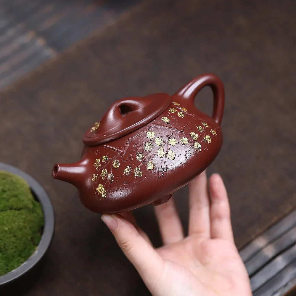 Théière Yixing Zisha [Fleur de prunier Jingzhou Shi Piao] (Hong Pi Long - 310 ml)