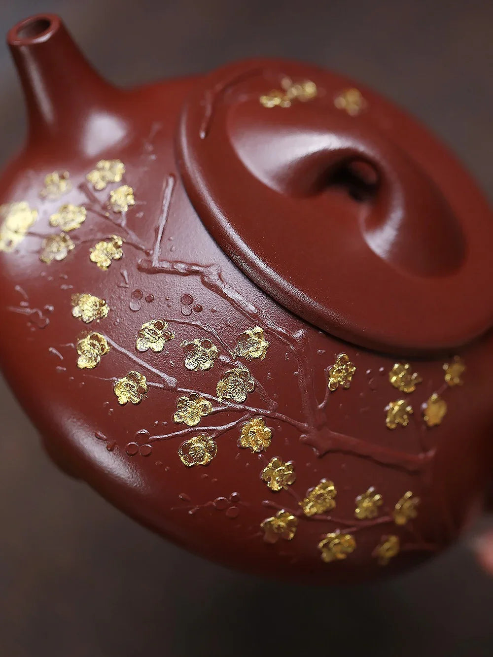 Théière Yixing Zisha [Fleur de prunier Jingzhou Shi Piao] (Hong Pi Long - 310 ml)